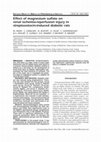 Research paper thumbnail of Effect of magnesium sulfate on renal ischemia-reperfusion injury in streptozotocin-induced diabetic rats