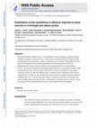 Research paper thumbnail of Examination of the Consistency in Affective Response to Acute Exercise in Overweight and Obese Women