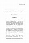 Research paper thumbnail of Effects of the Legal Maxim: “No Harming and No Counter-Harming” on the Enforcement of Environmental Protection