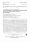 Research paper thumbnail of Emotional Labor Behaviors of Postgraduate Nursing Students Who Continue Education Along with Work and Affecting Factors: A Cross-Sectional Study