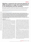 Research paper thumbnail of FISH-Flow, a protocol for the concurrent detection of mRNA and protein in single cells using fluorescence in situ hybridization and flow cytometry