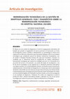 Research paper thumbnail of Modernización tecnológica en la gestión de hospitales generales. Fase 1 Diagnóstico sobre la Modernización Tecnológica en Hospital Nacional Zacamil