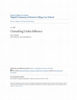 Research paper thumbnail of Unmasking Undue Influence