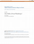 Research paper thumbnail of How Public is Private Philanthropy