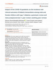 Research paper thumbnail of Impact of the COVID-19 pandemic on the incidence and clinical outcomes of diabetic ketoacidosis among male and female children with type 1 diabetes: systematic review and meta-analysis