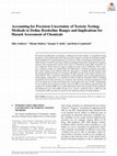 Research paper thumbnail of Accounting for Precision Uncertainty of Toxicity Testing: Methods to Define Borderline Ranges and Implications for Hazard Assessment of Chemicals