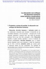 Research paper thumbnail of La educación con enfoque de derechos humanos como práctica constructora de inclusión social