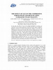 Research paper thumbnail of The Effect of Age on the Compressive Strength of Concrete by Using Ultrasonic Pulse Velocity