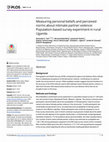 Research paper thumbnail of Measuring personal beliefs and perceived norms about intimate partner violence: Population-based survey experiment in rural Uganda