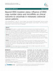 Research paper thumbnail of Beyond KRAS mutation status: influence of KRAScopy number status and microRNAs on clinical outcome to cetuximab in metastatic colorectal cancer patients