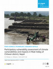 Research paper thumbnail of Participatory vulnerability assessment of climate vulnerabilities and impacts in Madi Valley of Chitwan district, Nepal