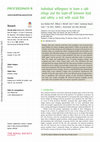 Research paper thumbnail of Individual willingness to leave a safe refuge and the trade-off between food and safety: a test with social fish