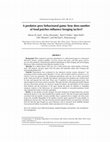 Research paper thumbnail of A predator–prey behavioural game: how does number of food patches influence foraging tactics?