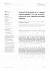 Research paper thumbnail of An analytical pipeline to support robust research on the ecology, evolution, and function of floral volatiles