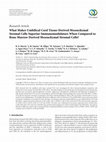 Research paper thumbnail of What Makes Umbilical Cord Tissue-Derived Mesenchymal Stromal Cells Superior Immunomodulators When Compared to Bone Marrow Derived Mesenchymal Stromal Cells?