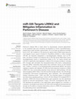 Research paper thumbnail of miR-335 Targets LRRK2 and Mitigates Inflammation in Parkinson’s Disease