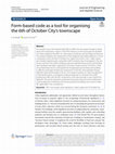 Research paper thumbnail of Form-based code as a tool for organising the 6th of October City’s townscape