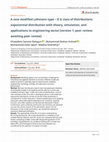 Research paper thumbnail of A new modified Lehmann type – II G class of distributions: exponential distribution with theory, simulation, and applications to engineering sector