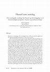 Research paper thumbnail of Husserl som sosiolog. Den sosiologiske vendinga hjå Husserl og tilrettelegginga av eit fenomenologisk perspektiv i human- og samfunnsvitskap