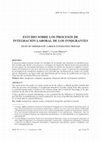 Research paper thumbnail of Estudio sobre los procesos de integración laboral de los inmigrantes