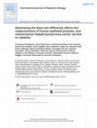 Research paper thumbnail of Modulating the dose-rate differently affects the responsiveness of human epithelial prostate- and mesenchymal rhabdomyosarcoma-cancer cell line to radiation