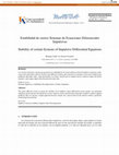 Research paper thumbnail of Stability of certain Systems of Impulsive Differential Equations