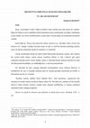 Research paper thumbnail of Mesnevî'ye Göre İnsan Olmanın Özellikleri ve Ahlaki Değerler