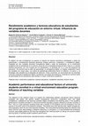 Research paper thumbnail of Rendimiento académico y factores educativos de estudiantes del programa de educación en entorno virtual. Influencia de variables docentes