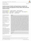 Research paper thumbnail of Limited synergy of obesity and hypertension, prevalent risk factors in onset and progression of heart failure with preserved ejection fraction