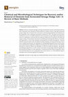 Research paper thumbnail of Chemical and Microbiological Techniques for Recovery and/or Removal of Elements from Incinerated Sewage Sludge Ash—A Review of Basic Methods