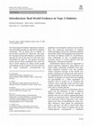 Research paper thumbnail of Introduction: Real-World Evidence in Type 2 Diabetes