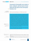 Research paper thumbnail of Assessment of potentially toxic metals in water, sediment, and the tissues of seven important fish species from neotropical brazilian river