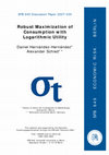 Research paper thumbnail of Robust maximization of consumption with logarithmic utility