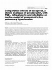 Research paper thumbnail of Comparative effects of beraprost, a stable analogue of prostacyclin, with PGE1, nitroglycerin and nifedipine on canine model of vasoconstrictive pulmonary hypertension