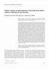 Research paper thumbnail of Climatic responses in spring migration of boreal and arctic birds in relation to wintering area and taxonomy