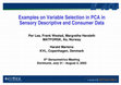 Research paper thumbnail of Variable selection in PCA in sensory descriptive and consumer data