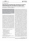 Research paper thumbnail of Solid state dye sensitized solar cells based on supersonic beam deposition of organic, inorganic cluster assembled, and nanohybrid materials