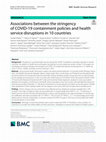 Research paper thumbnail of Associations between the stringency of COVID-19 containment policies and health service disruptions in 10 countries