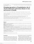 Research paper thumbnail of Changing age-pattern of hospitalisation risk of chronic obstructive pulmonary disease in men and women in Canada