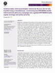 Research paper thumbnail of Undetectable=Untransmittable=Universal Access (U=U=U): transforming a foundational, community-led HIV/AIDS health informational advocacy campaign into a global HIV/AIDS health equity strategy and policy priority