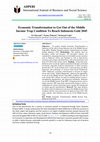 Research paper thumbnail of Economic Transformation To Get Out of the Middle Income Trap Condition To Reach Indonesia Gold 2045