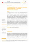 Research paper thumbnail of The Analysis Return on Investment Education of Married Woman in Indonesia