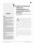 Research paper thumbnail of The Effect of Universal Influenza Immunization on Mortality and Health Care Use