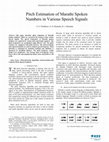 Research paper thumbnail of Pitch estimation of Marathi spoken numbers in various speech signals