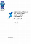 Research paper thumbnail of ECB Significant - Bank Risk Profile and COVID-19 Crisis Containment: What Approach in the Transitioning Phase?