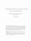 Research paper thumbnail of Individualism, Collectivism and Economic Outcomes: A Theory and Some Evidence∗