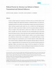 Research paper thumbnail of Political Priority for Abortion Law Reform in Malawi: Transnational and National Influences