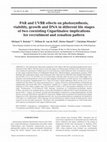 Research paper thumbnail of PAR and UVBR effects on photosynthesis, viability, growth and DNA in different life stages of coexisting Gigartinales: implications for recruitment and zonation pattern