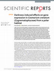 Research paper thumbnail of Darkness-induced effects on gene expression in Cosmarium crenatum (Zygnematophyceae) from a polar habitat