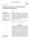 Research paper thumbnail of Opportunity beliefs in internationalization: A microhistorical approach